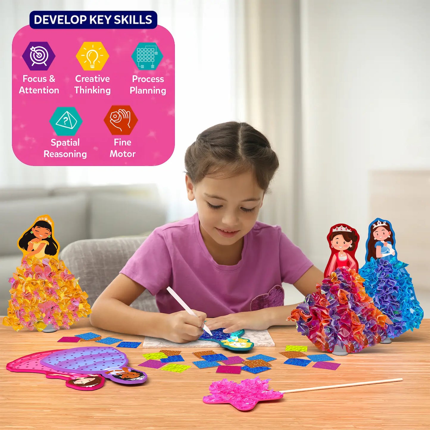 Poke-in Art: Magical Princesses | No Mess Art for Kids (ages 4-9)