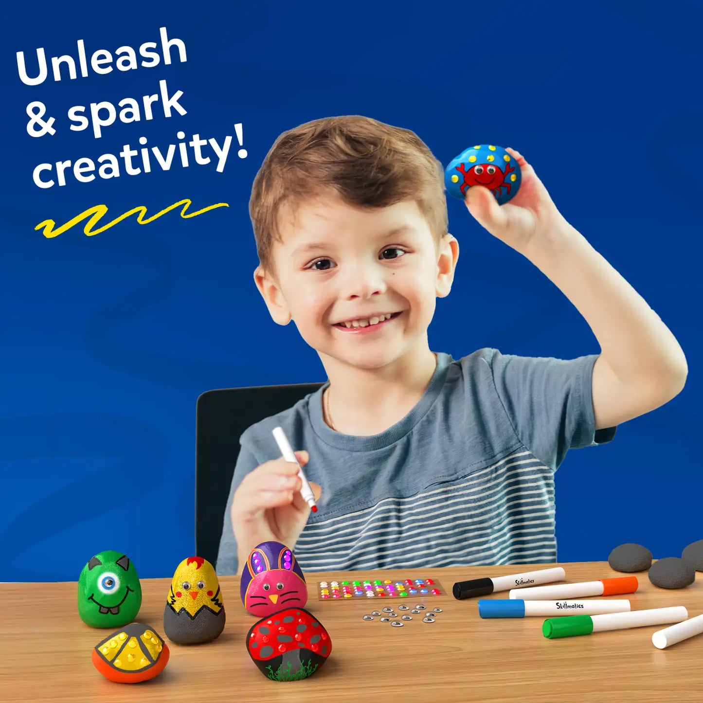 Rock Painting Kit | No Mess Art & Craft Activity (ages 4-12)
