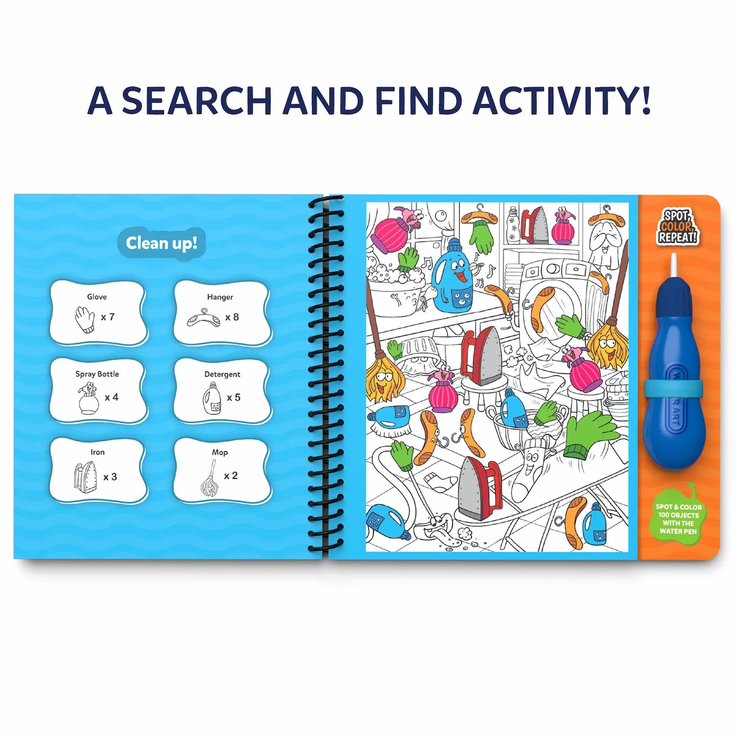 Water Spotter: Around The House | Reusable Search & Find Book (ages 4-8)