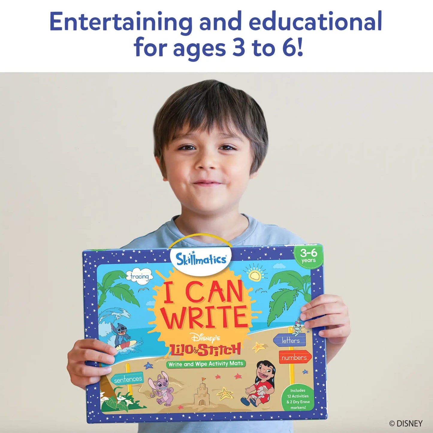 I Can Write Disney's Lilo & Stitch | Reusable Activity Mats (ages 3-6)