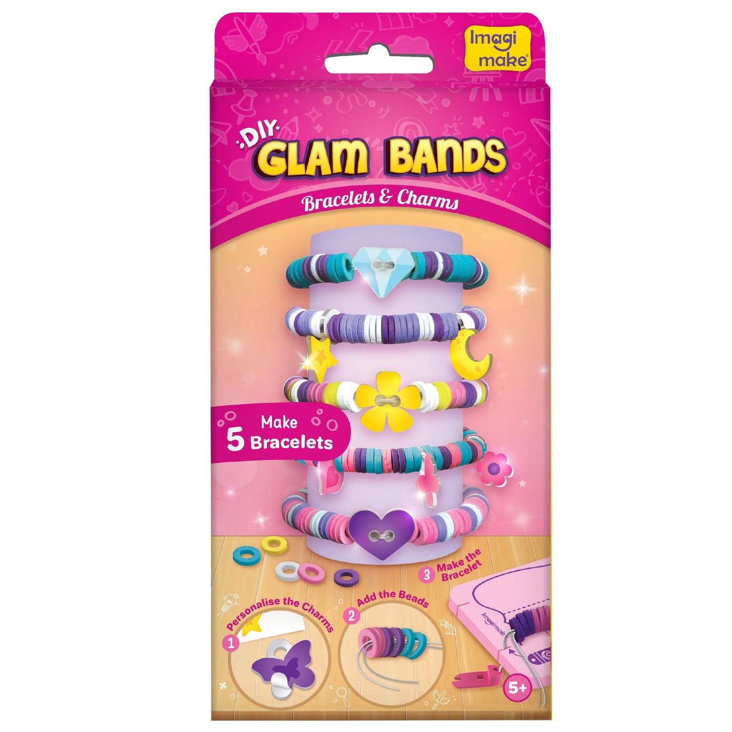 DIY Glam Bands Bracelet & Charms