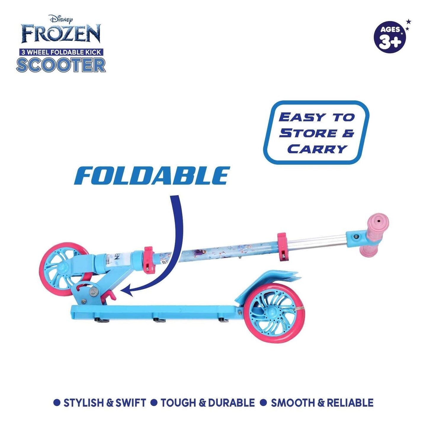 Frozen 3 Wheel Foldable Kick Scooter