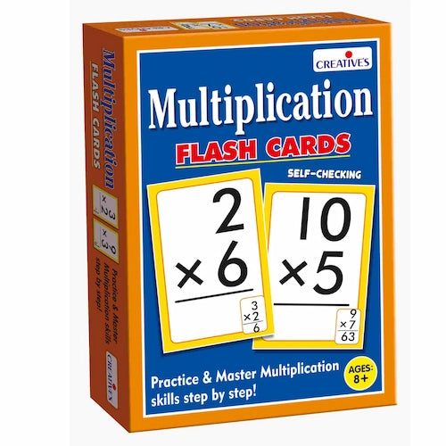 Multiplication Flash Cards Compact Math Learning Cards for Kids Age 8+