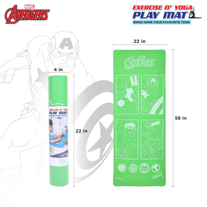 Marvel Avengers1 Kids Yoga & Exercise Mat (22" X 58" X 0.4 Cm)