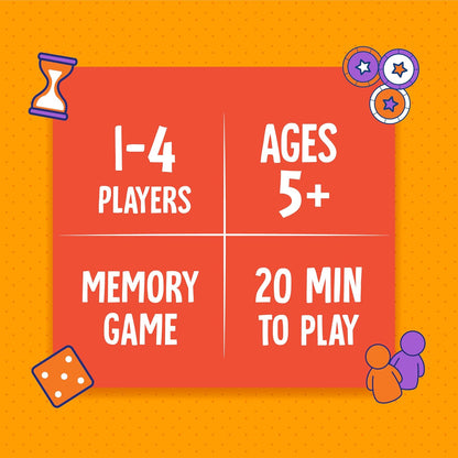 Funskool Match & Move Memory Strategy Board Game | Educational Family Card Game | 1–4 Players | Age 5+ Years