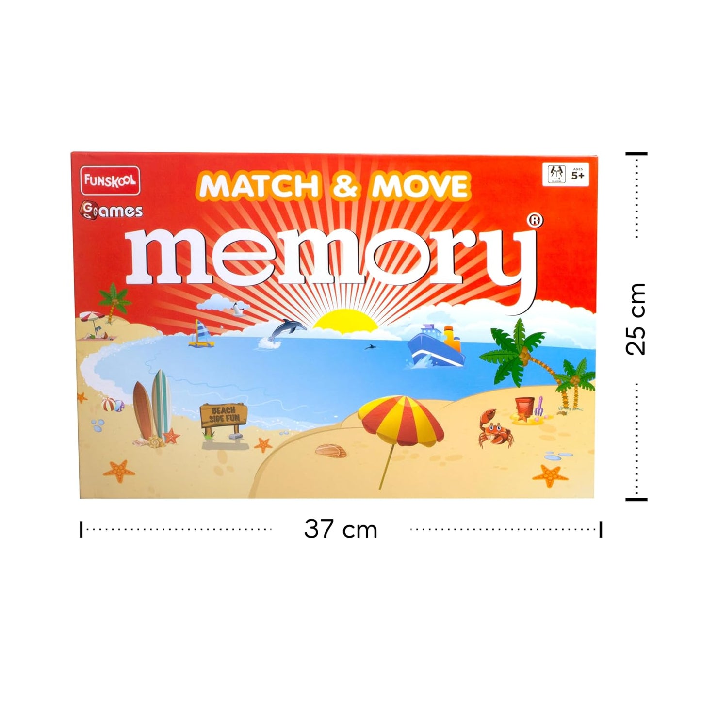 Funskool Match & Move Memory Strategy Board Game | Educational Family Card Game | 1–4 Players | Age 5+ Years