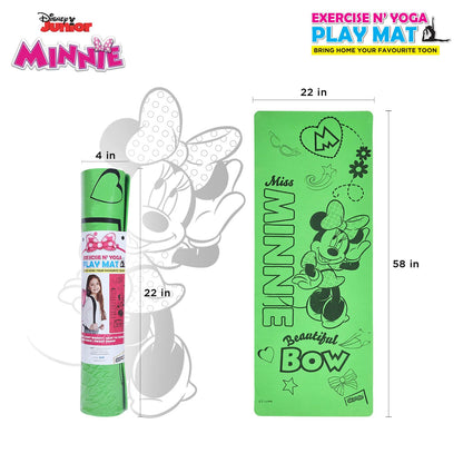 Disney Minnie Kids Yoga & Exercise Mat (22" X 58" X 0.4 Cm) - In 2 Assorted Colours