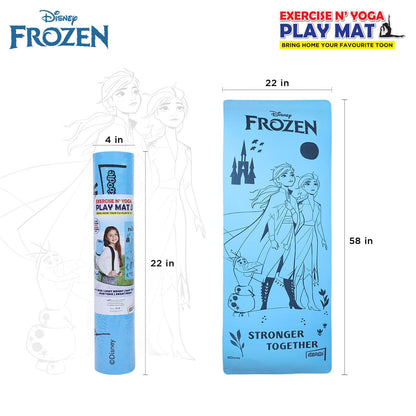 Disney Frozen Kids Yoga & Exercise Mat (22" X 58" X 0.4 Cm) - In 2 Assorted Colours