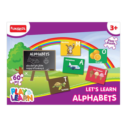 Funskool Play & Learn Alphabet Puzzle | 60-Piece Educational Learning Toy for Kids | Age 3+ Years