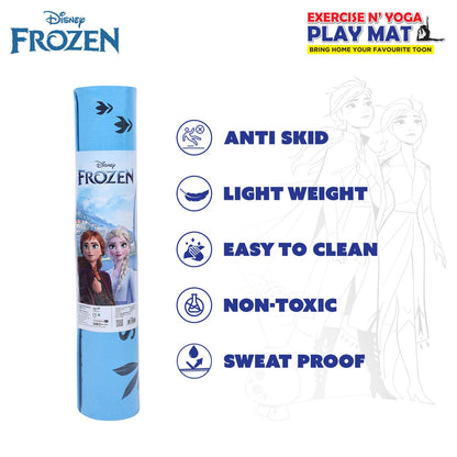 Disney Frozen Kids Yoga & Exercise Mat (22" X 58" X 0.4 Cm) - In 2 Assorted Colours