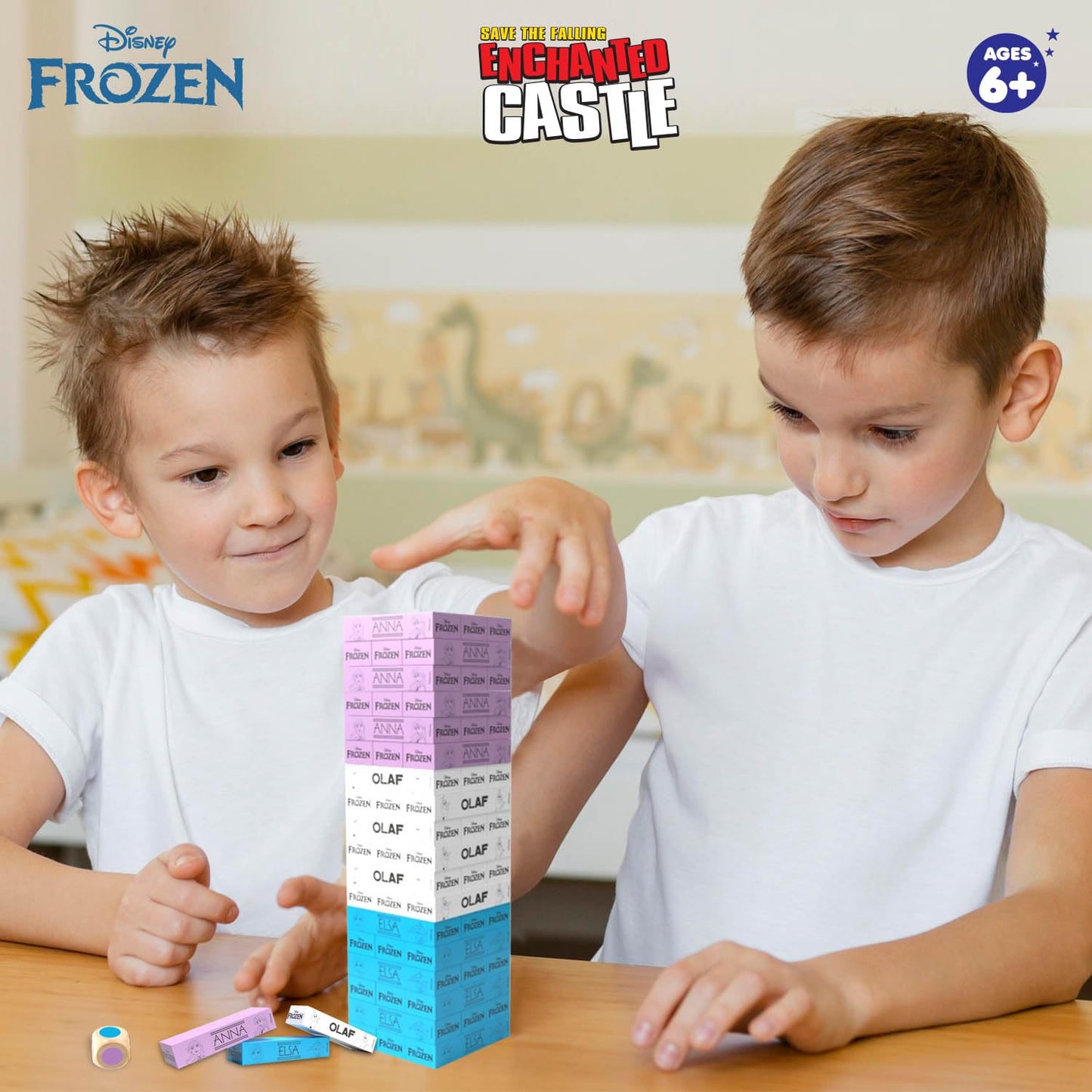 Disney Frozen Stackrr Board Game - Save The Falling Enchanted Castle