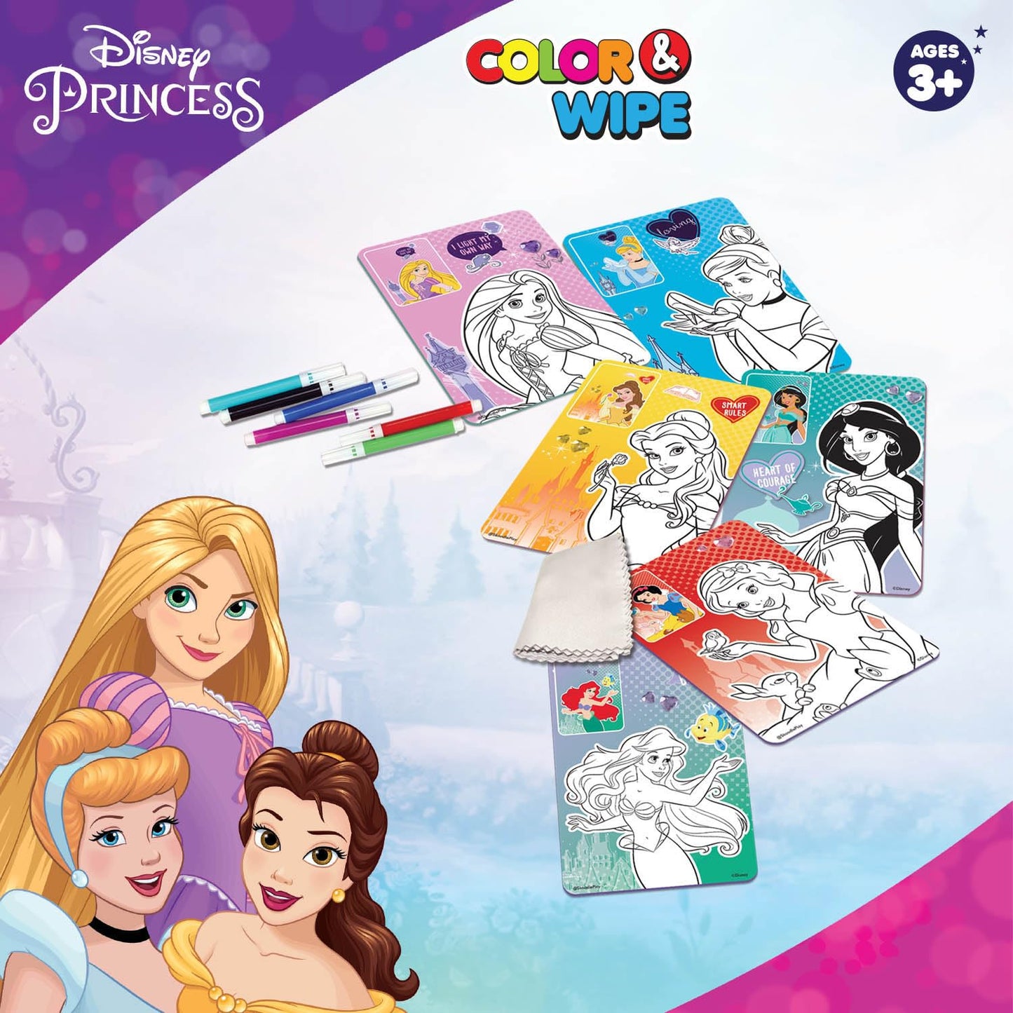 Disney Colour & Wipe Princess Art Kit