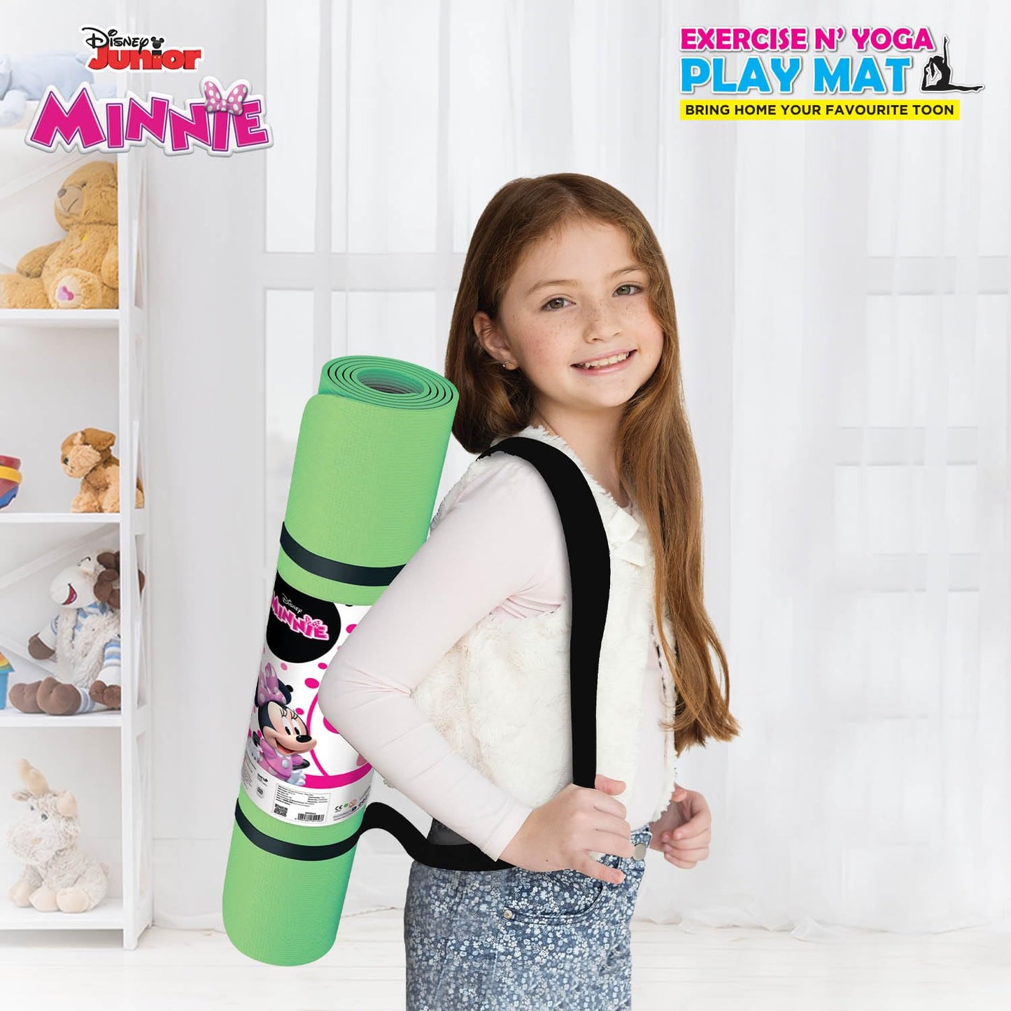 Disney Minnie Kids Yoga & Exercise Mat (22" X 58" X 0.4 Cm) - In 2 Assorted Colours