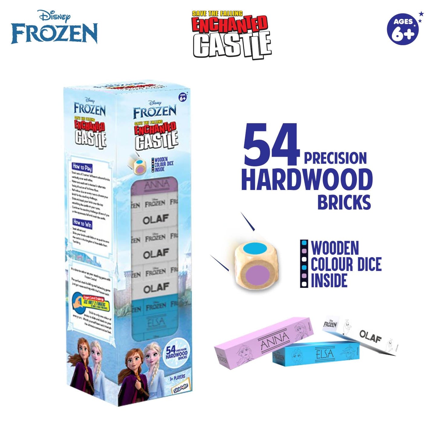 Disney Frozen Stackrr Board Game - Save The Falling Enchanted Castle