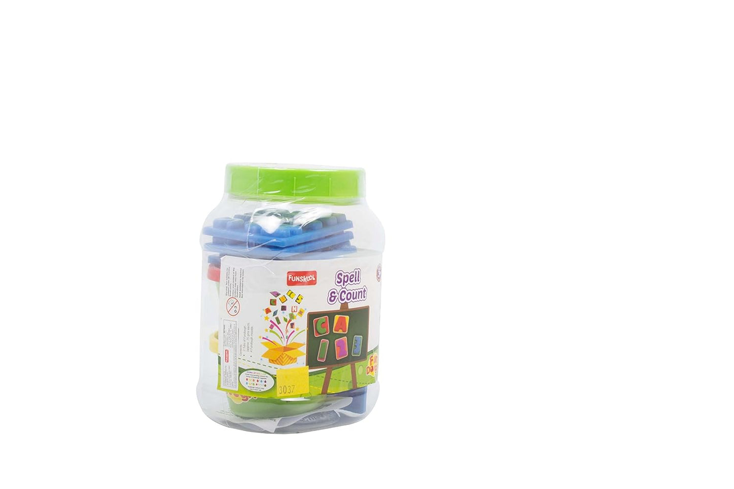 Funskool Fundough Spell & Count Jar for Kids | Learning Dough Set with 2 Dough Tubs | Educational Toy | Age 3+ Years