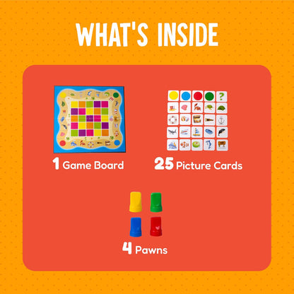 Funskool Match & Move Memory Strategy Board Game | Educational Family Card Game | 1–4 Players | Age 5+ Years