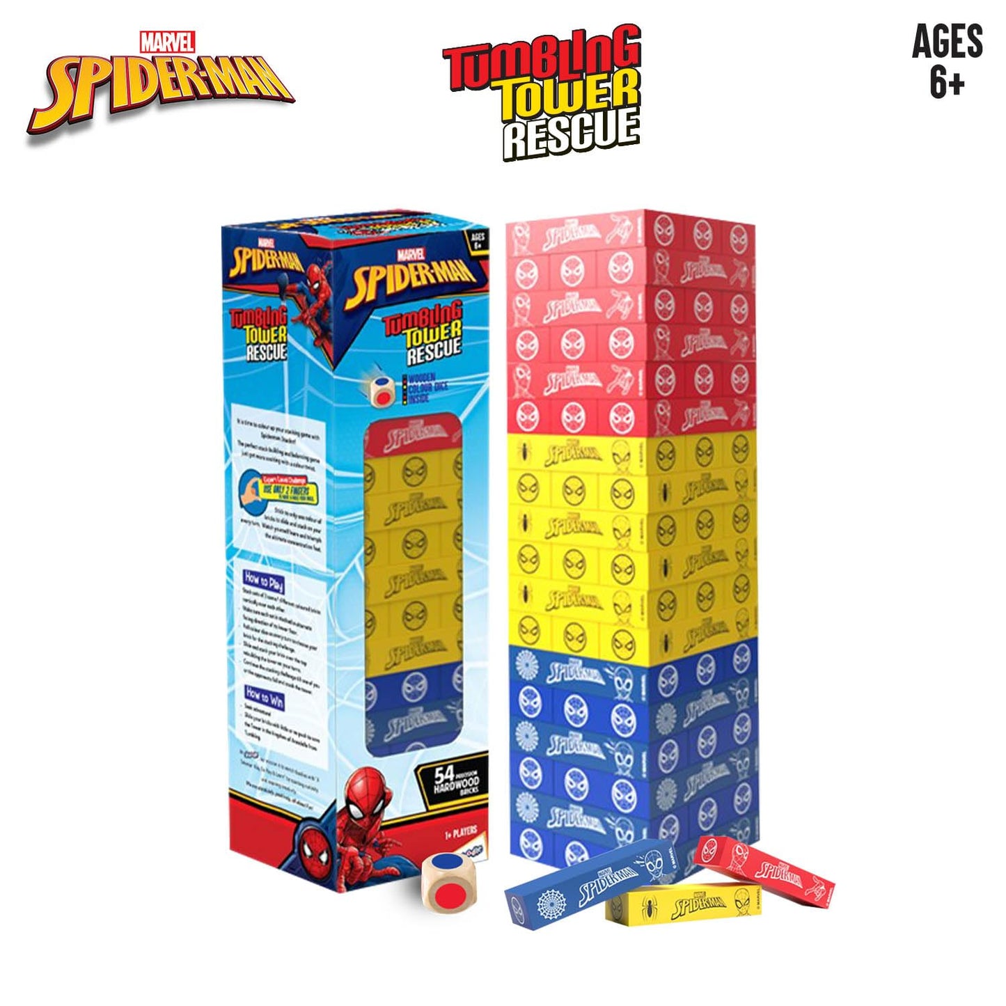 Marvel Spiderman Stackrr - Tumbling Tower Rescue