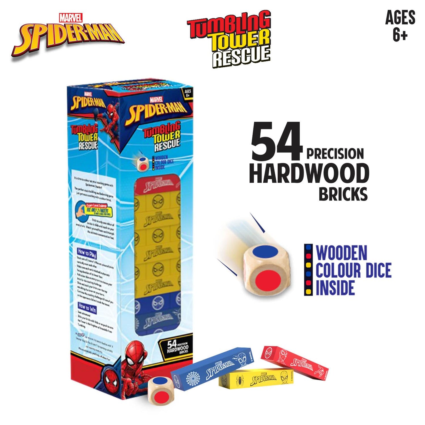 Marvel Spiderman Stackrr - Tumbling Tower Rescue