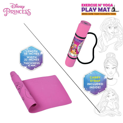 Disney Princess Yoga & Exercise Mat (22" X 58" X 0.4 Cm) - In 2 Assorted Colours