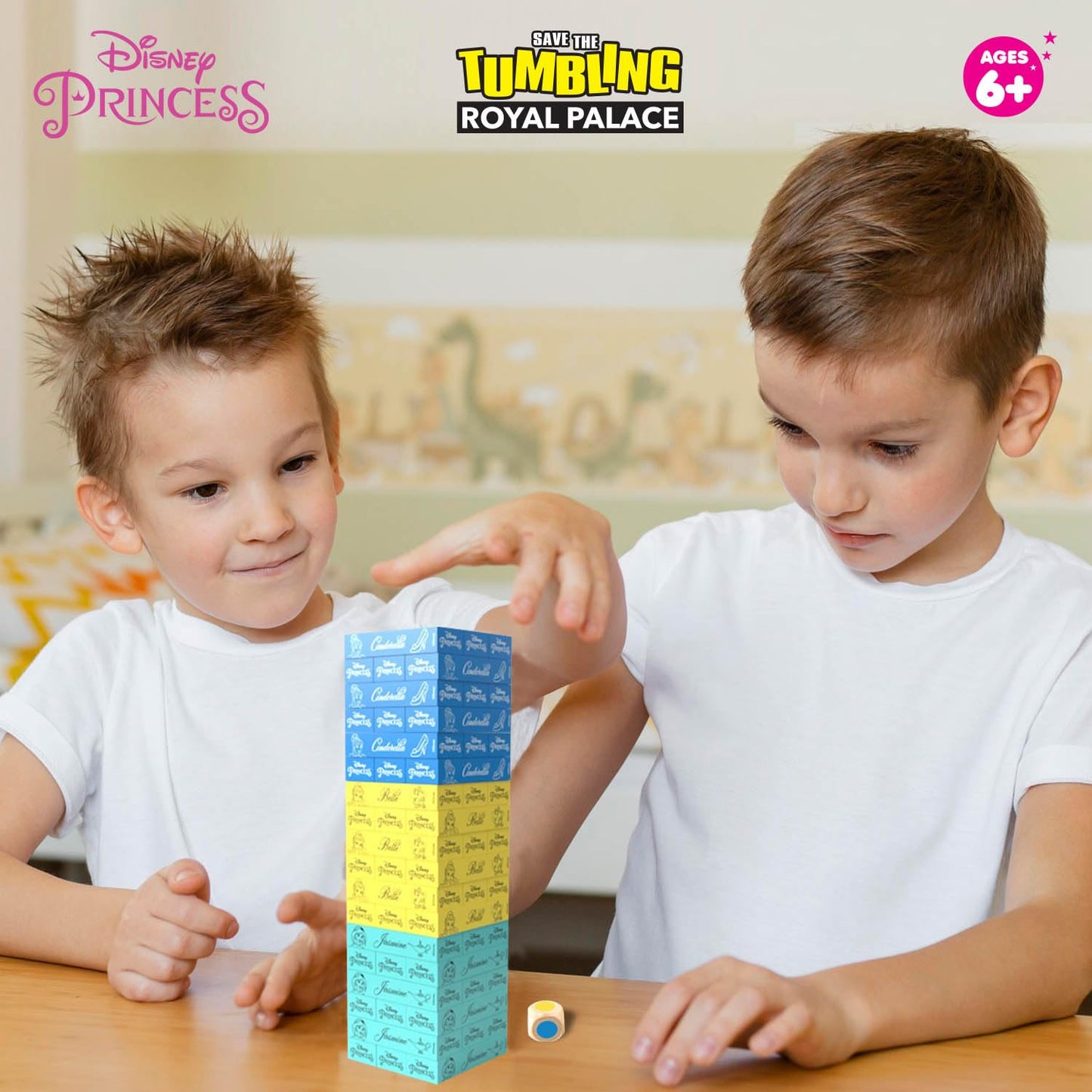 Disney Princess Stackrr Board Game - Save The Tumbling Royal Palace