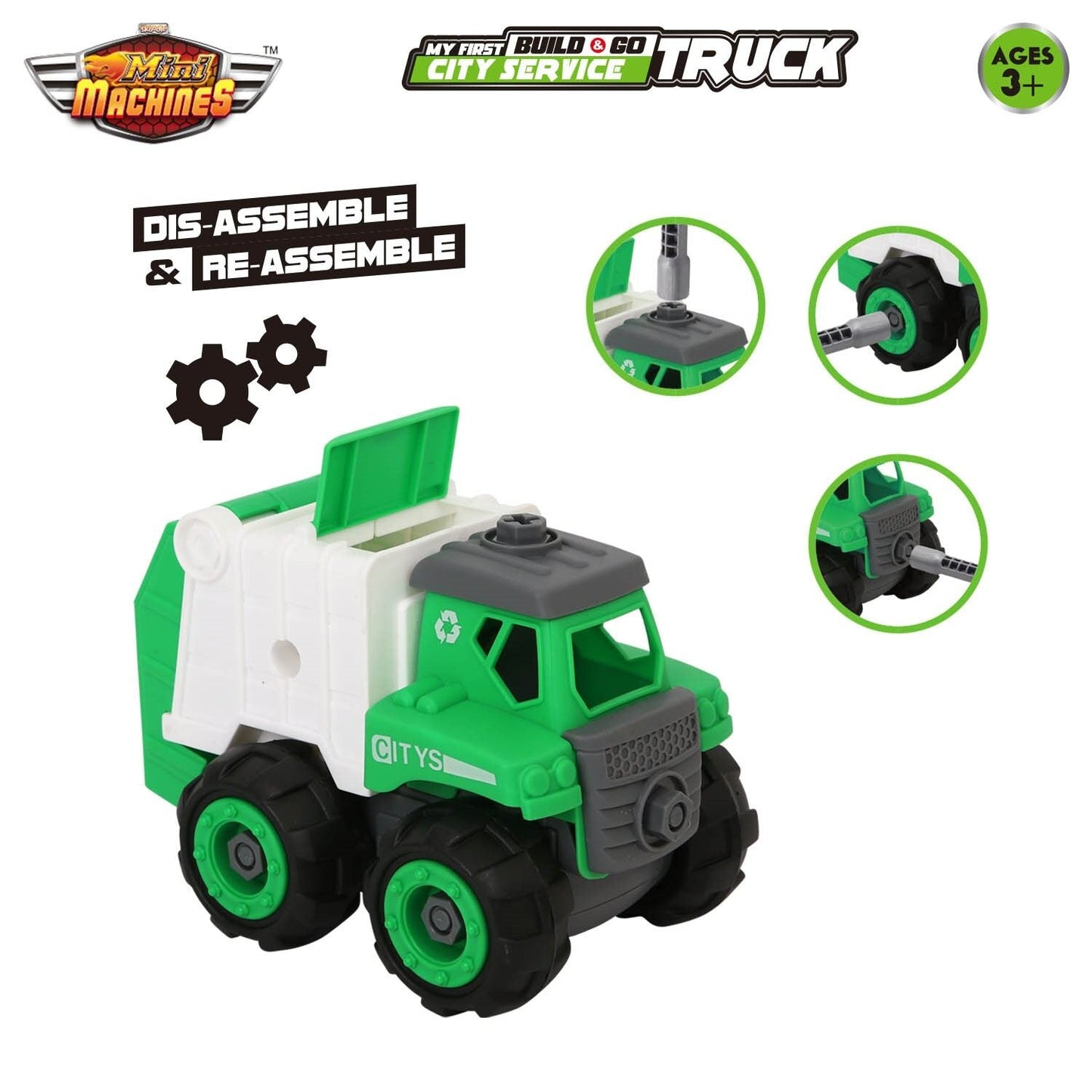 Skoodle Build & Go Garbage Compactor Truck