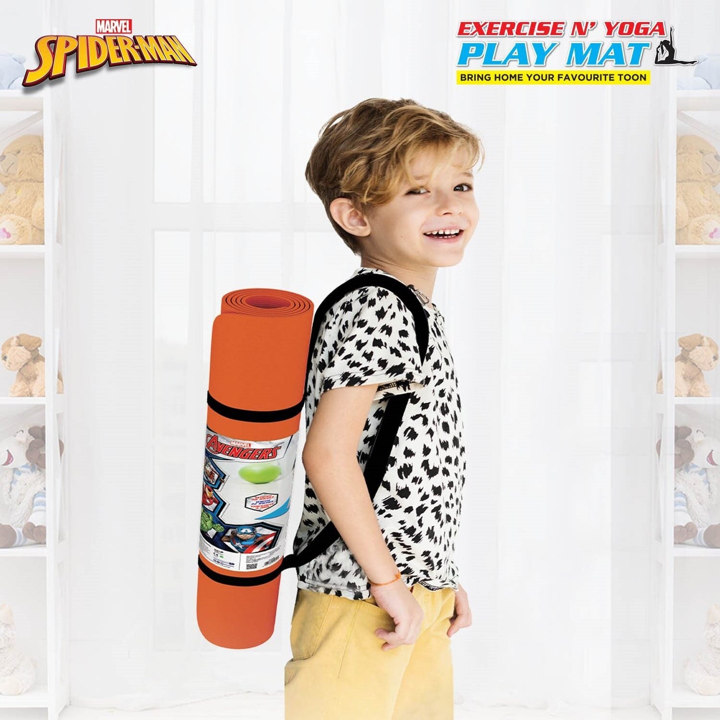 Marvel Spiderman Kids Yoga & Exercise Mat (22" X 58" X 0.4 Cm)