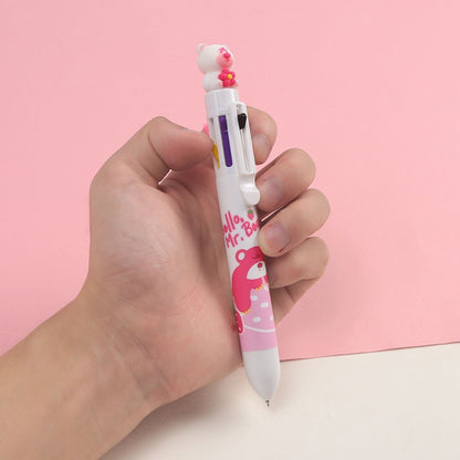Tykle Pink Bear 8 Colour Pen (0.5mm) - Colour Your World!