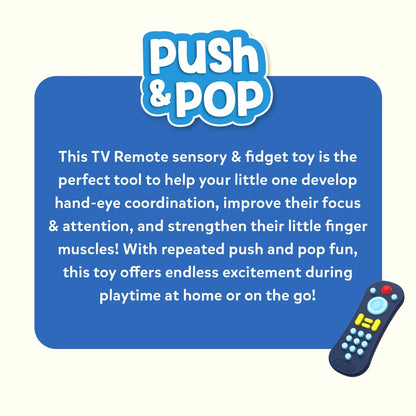 Push & Pop: TV Remote | Sensory & Fidget Toy (Ages 9-24 months)