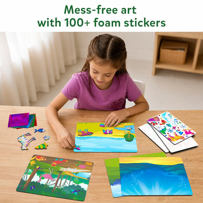 Foil Fun: World Of Animals | No Mess Art Kit (ages 4-9)