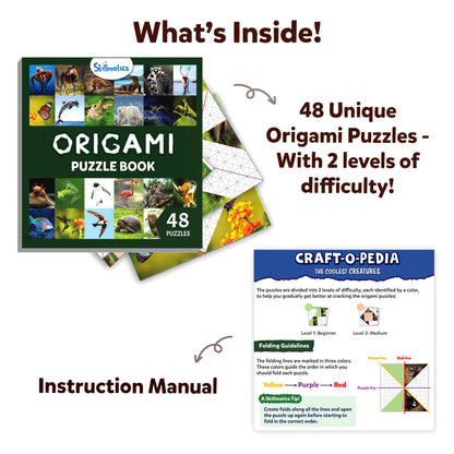 Craftopedia: Coolest Creatures | Origami Puzzle Book (ages 6+)