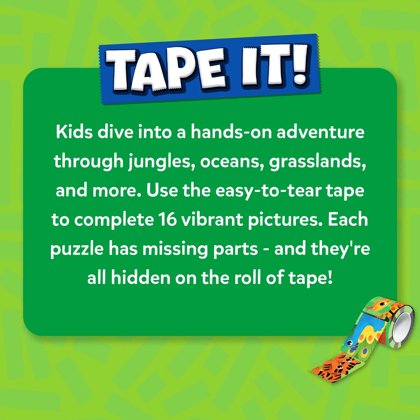 Tape It: Animal Adventures | Sticker Puzzle Activity (Ages 4-8)