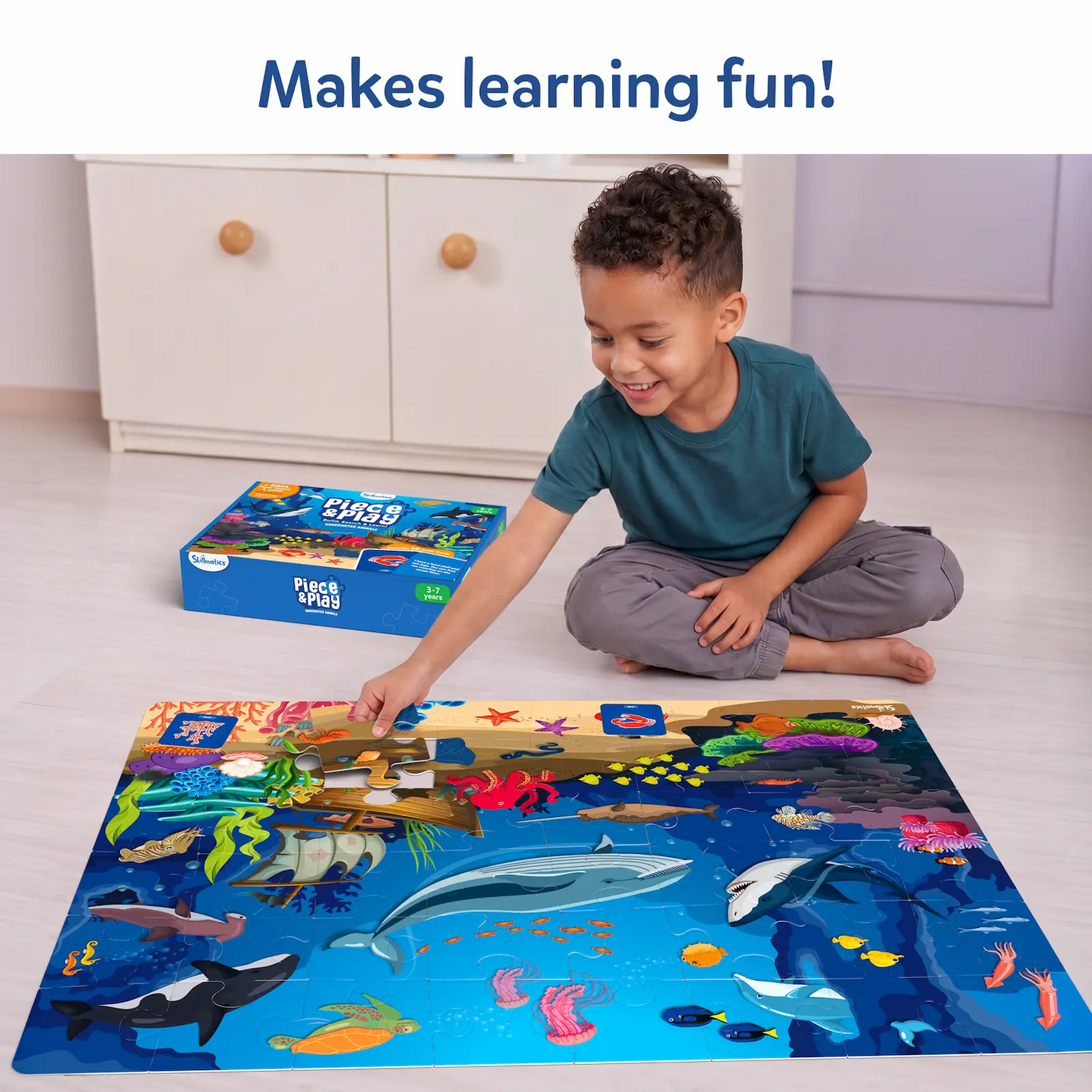 Piece & Play: Underwater Animals | Floor Puzzle & Game (ages 3-7)