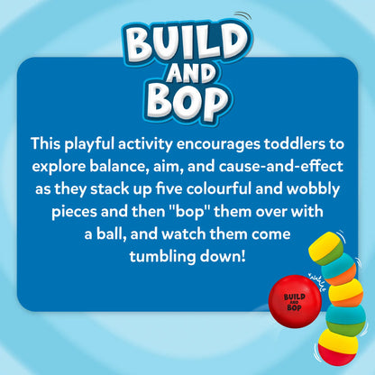 Build And Bop: Stacking & Toppling Toy for Toddlers (ages 1-4)