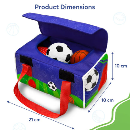 My First Sports Bag! Plush Sports Bag Playset for Babies (6-24 months)