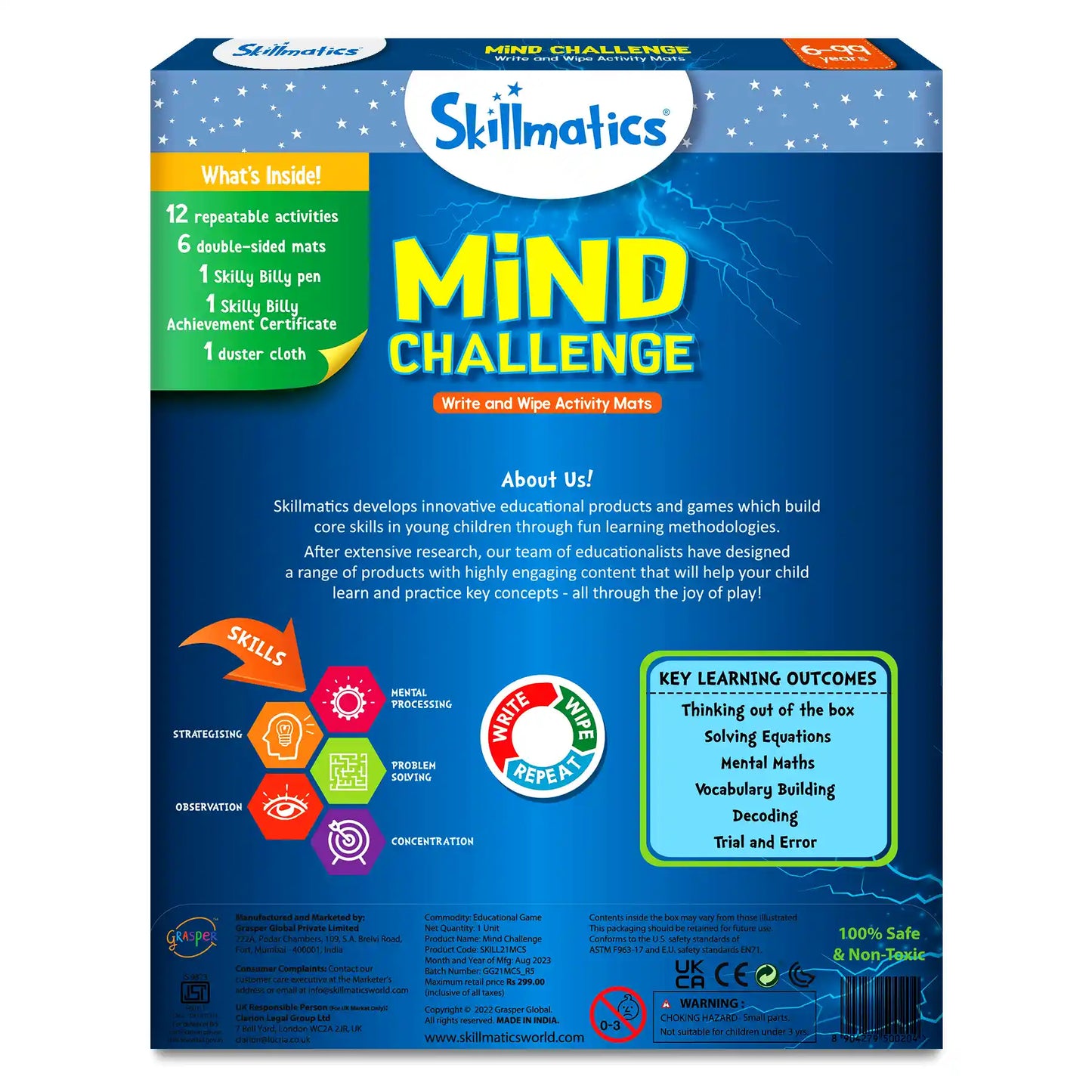 Mind Challenge | Reusable Activity Mats (ages 6+)
