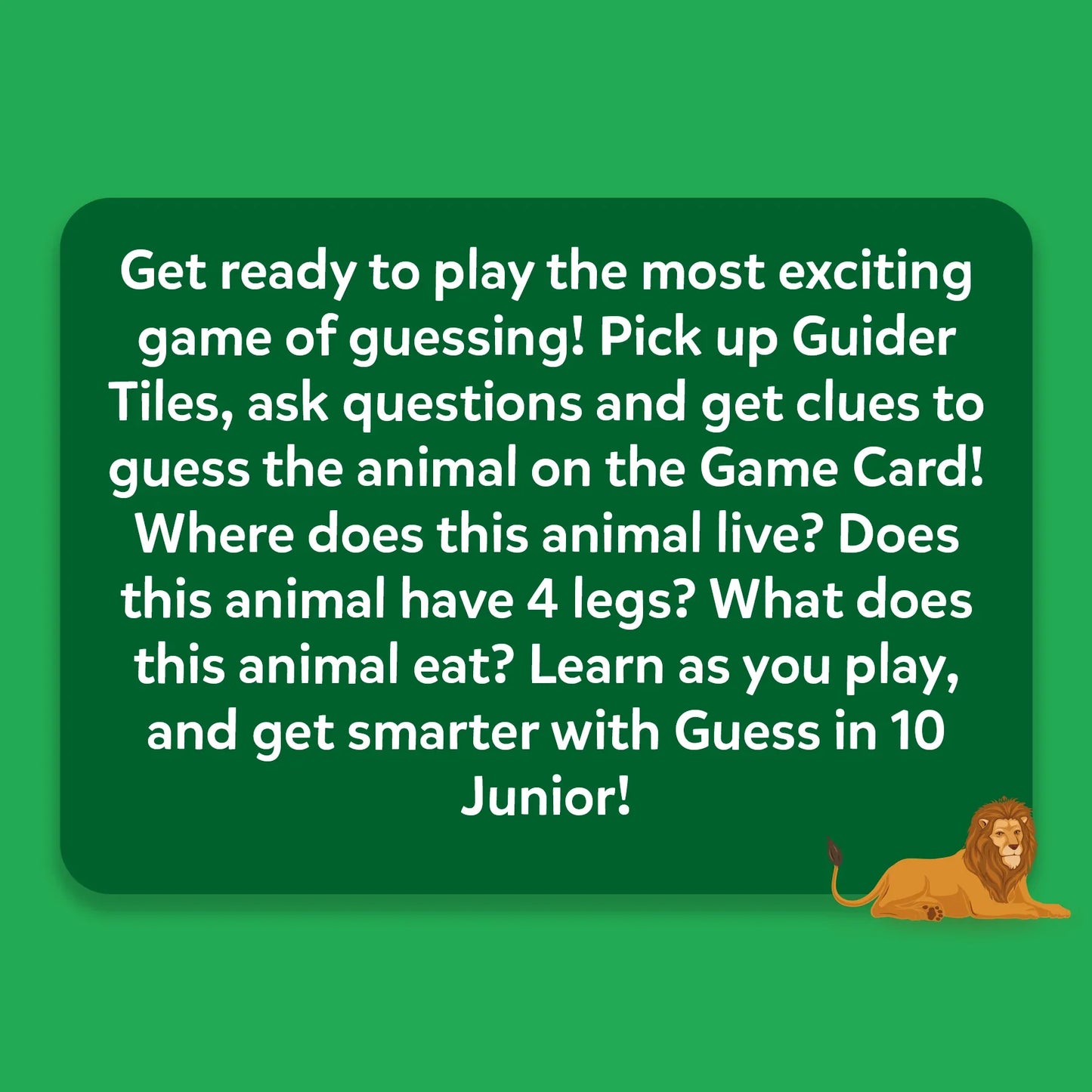 Guess in 10 Junior: World of Animals | Trivia Card Game (ages 3-6)
