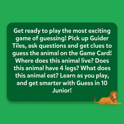 Guess in 10 Junior: World of Animals | Trivia Card Game (ages 3-6)