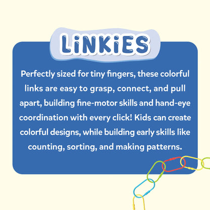Linkies: Set of 15 Links | Connectable Learning Link Toy for Toddlers (10-24 months)