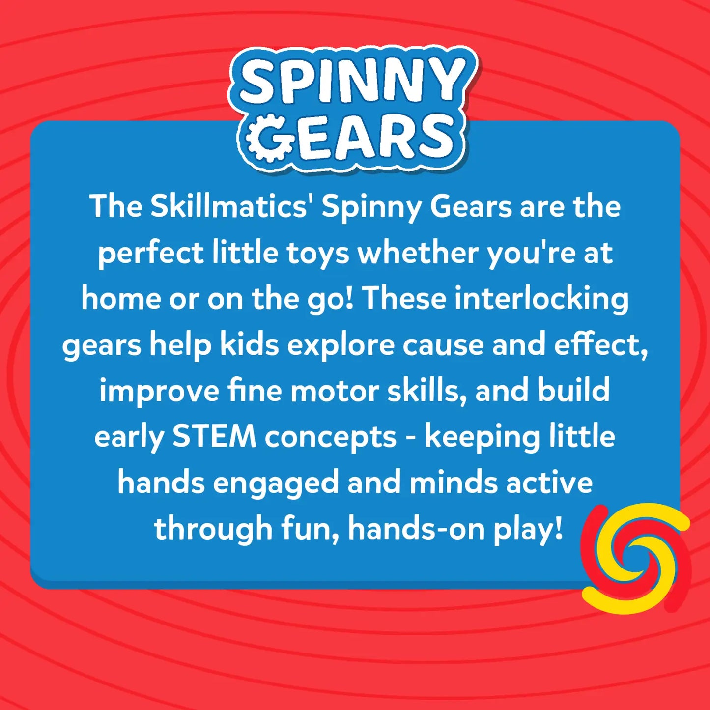 Spinny Gears: Pattern Pop | 5 Interlocking Gears (Ages 6-36 months)