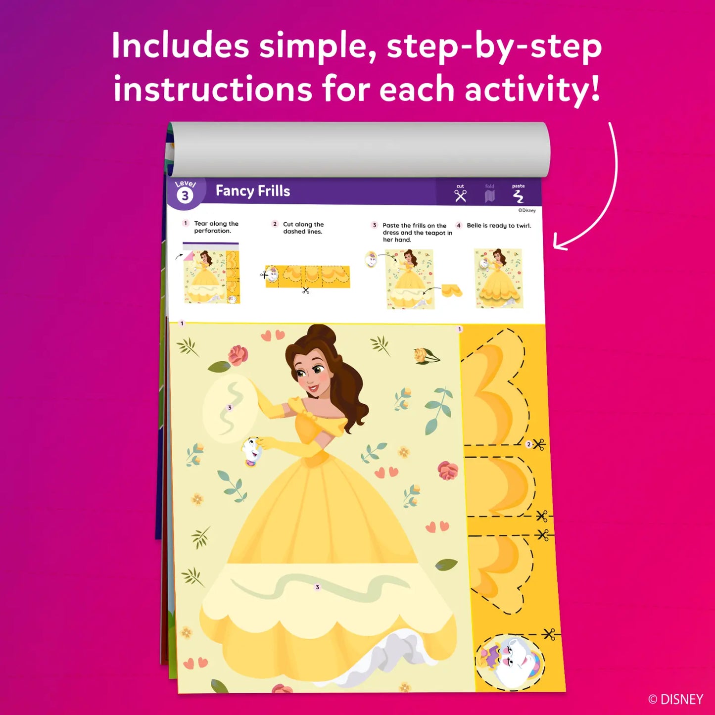 Snip Snip: Disney Princess | Art & Craft Activity Kit (ages 3-7)