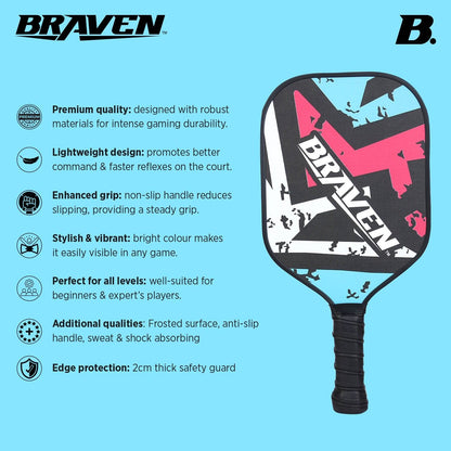 Skoodle Braven One Fibre Pickle Bat With 2 Balls