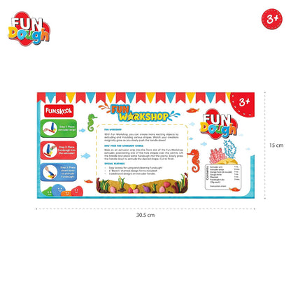 Funskool Fundough Bumper Dough Kit for Kids | 3 Colour Dough Tubs (75g Each) | Creative Play Set | Age 3+ Years