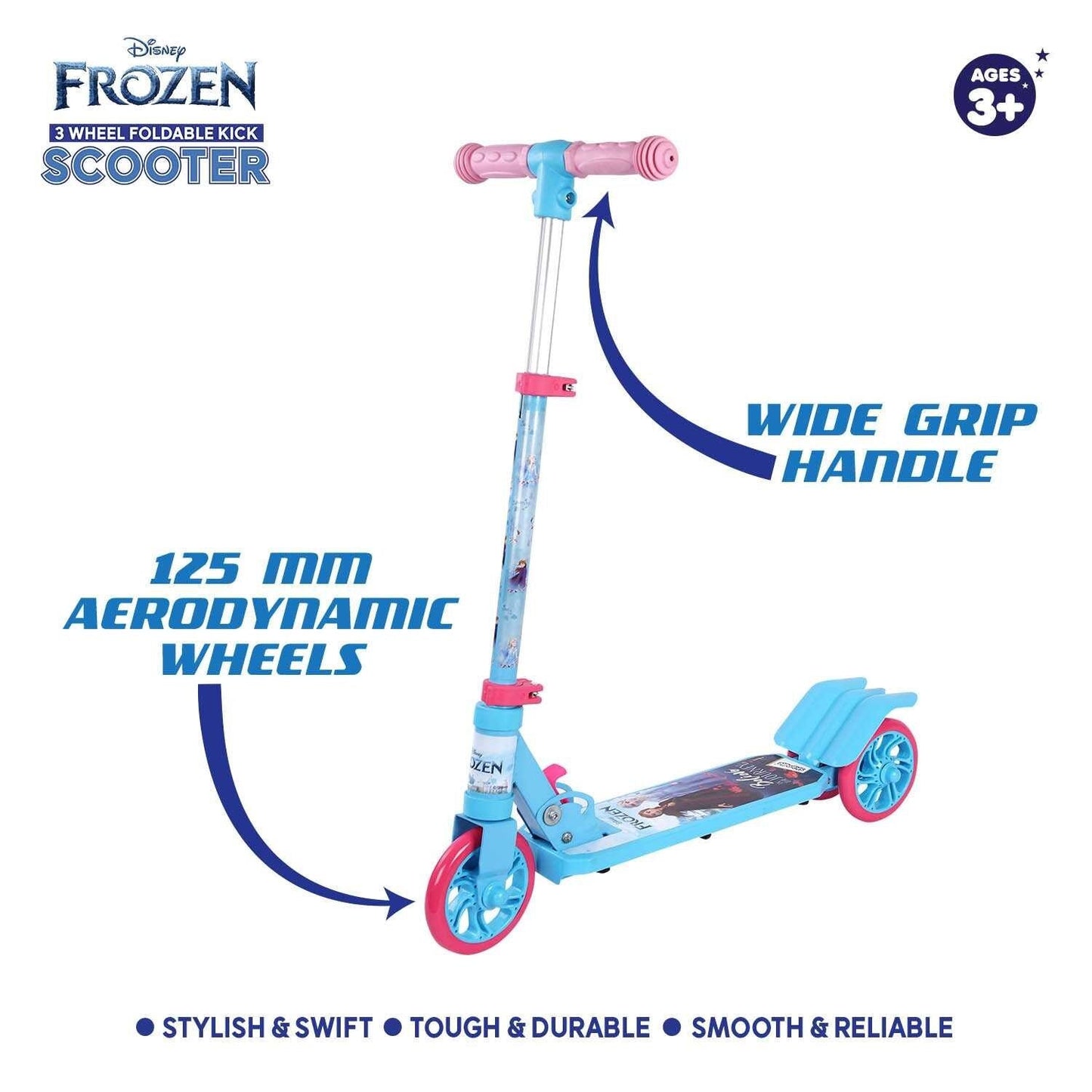Frozen 3 Wheel Foldable Kick Scooter