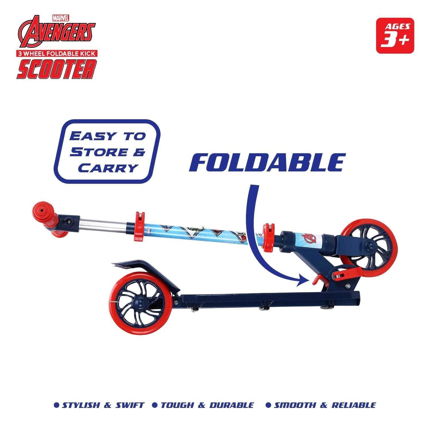 Avengers 3 Wheel Foldable Kick Scooter