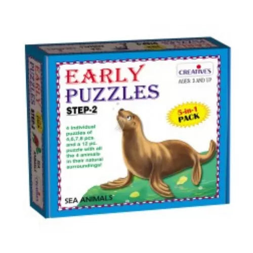 Early Puzzles Step-2 Sea Animals 5-in-1 Pack Ages 3+