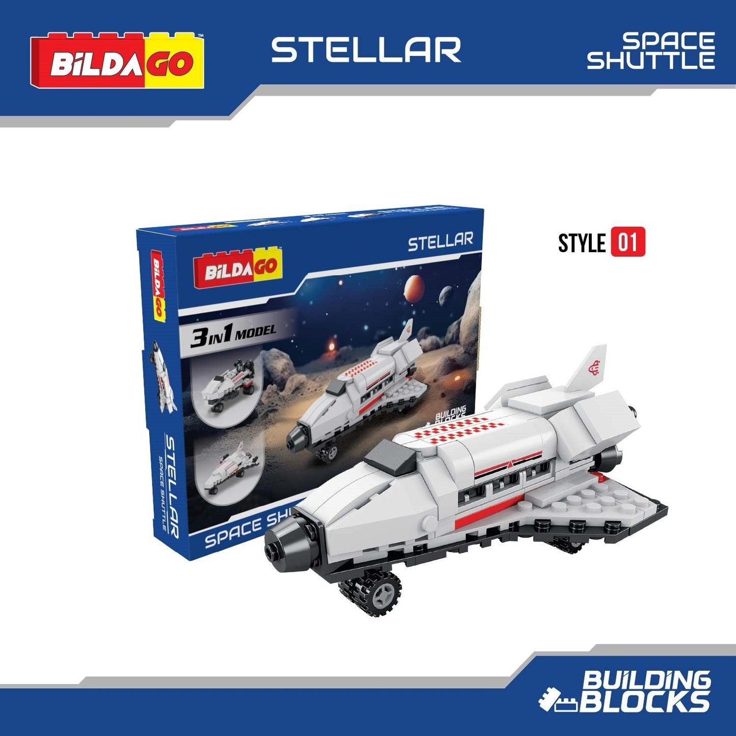 Bildago Stellar - Space Shuttle (SP13426) - 3-in-1 Model (142 PCS)