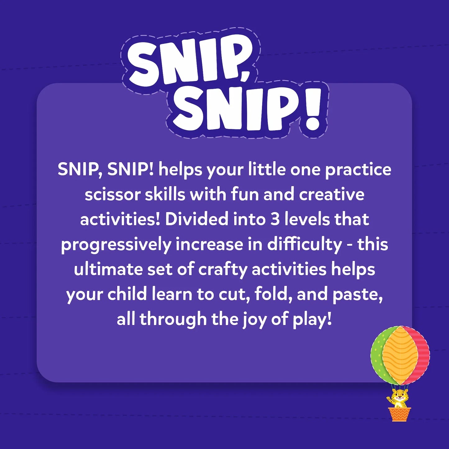 Snip Snip | Art & Craft Activity Kit (ages 3-7)