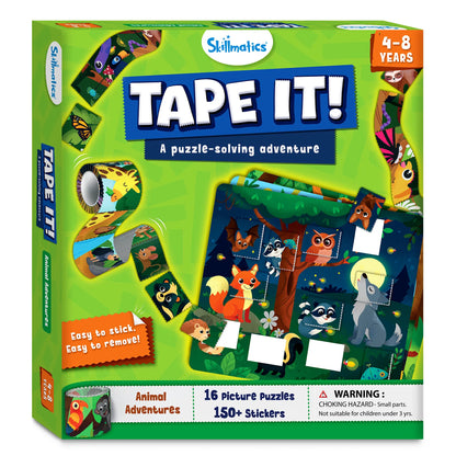 Tape It: Animal Adventures | Sticker Puzzle Activity (Ages 4-8)