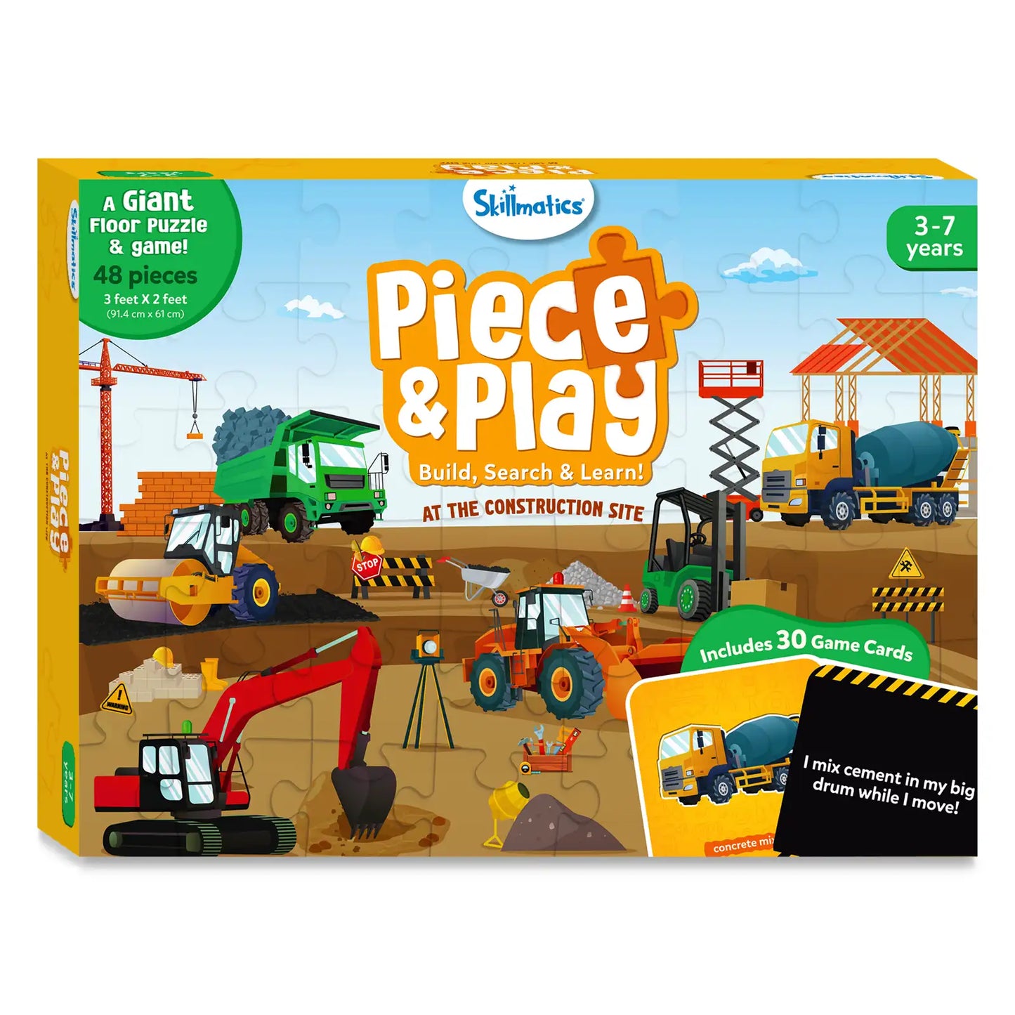 Piece & Play: Construction Site | Floor Puzzle & Game (ages 3-7)