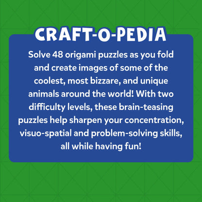 Craftopedia: Coolest Creatures | Origami Puzzle Book (ages 6+)